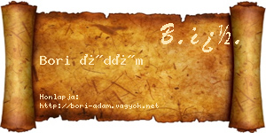 Bori Ádám névjegykártya